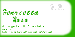henrietta moso business card