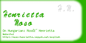 henrietta moso business card